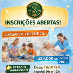 1 Turma de 2026 Aux de Creche e Cuidador de Idosos
