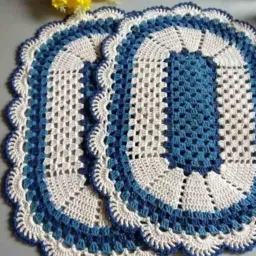 Tapetes, passarelas, caminho de mesa, Sousplat em crochê