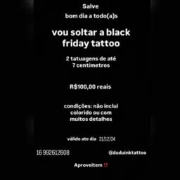 Tatuagem promoção duduinktattoo