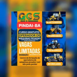 CURSOS DE MÁQUINAS PESADAS EM PINDAI E REGIÃO