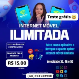 🛜 📱 INTERNET ILIMITADA R$15🚀
