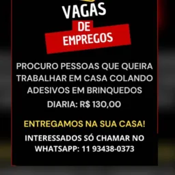 🚨 VAGAS DE EMPREGO - TRABALHAR EM CASA