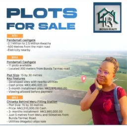 LILONGWE - PONDAMALI CASH-GATE AREA PLOTS FOR SALE