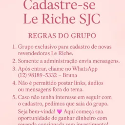 Cadastre-se Le Riche SJC