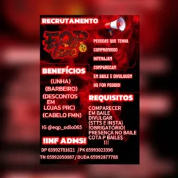 RECRUTAMENTO EQP ÓDIO 🤬