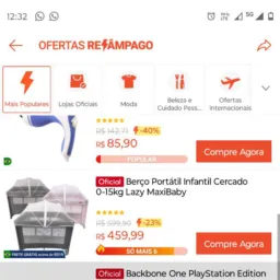 Produtos oferta relâmpago shoppe