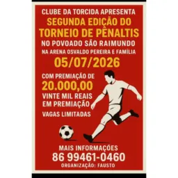 Torneio de pênaltis do clube da torcida premiação de 20 mil