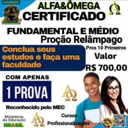 Conclua seus estudos.  Ensino Médio.  EAD.