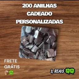 200 ANILHAS CADEADO PERSONALIZADAS 3,00 DEZENA 🍀