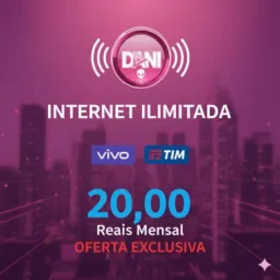 Internet ilimitada $20,00 mensal