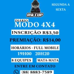 AW CUP DIÁRIO 4V4 ☑️