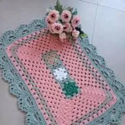 Grupo de tapetes de crochê ❤