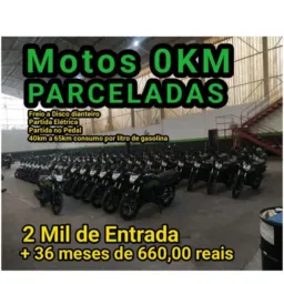 Motos ENTRADA 2 MIL + 36X de 660,00 reias