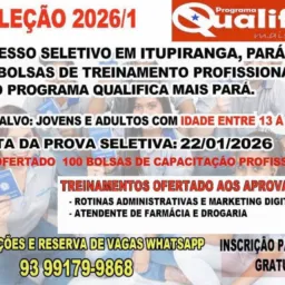 BOLSAS DE CAPACITAÇÃO PROFISSIONAL EM ITUPIRANGA