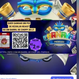 Sorteio rifa R$300 reais no pix