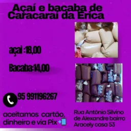 Açaí e bacaba  de Caracaraí Erica 🤝