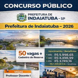 Concurso Indaiatuba - SP Prof Docente I 2026 Consulplan